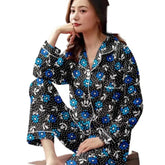 Black Printed Nighty | Most Elegant Night Dress Online